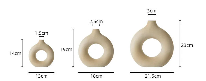 Ceramic Donut Vase for Modern Home Décor
