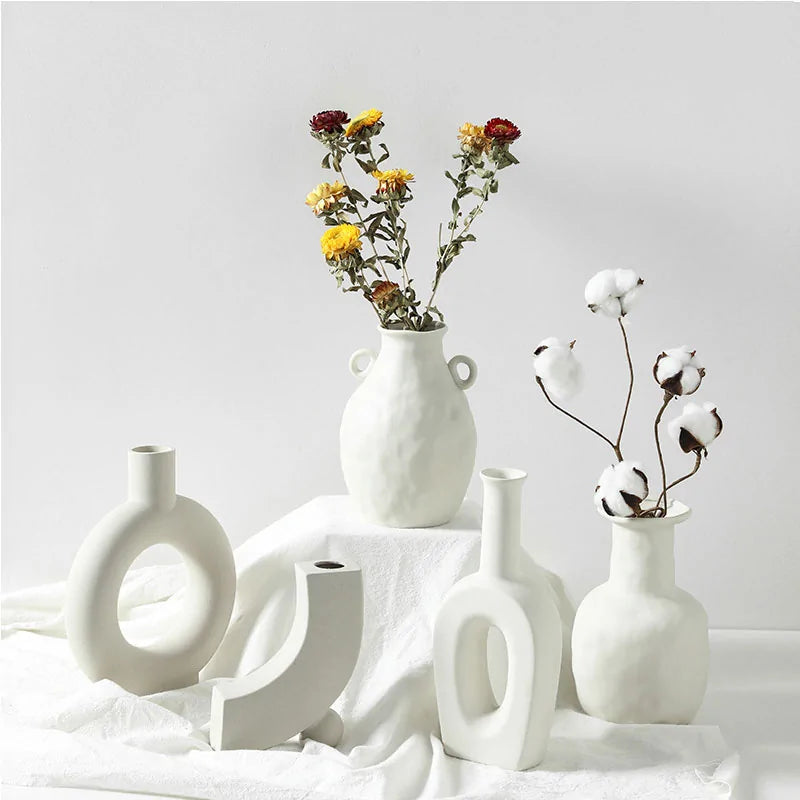 Nordic Ceramic Vase for Minimalist Home Decor