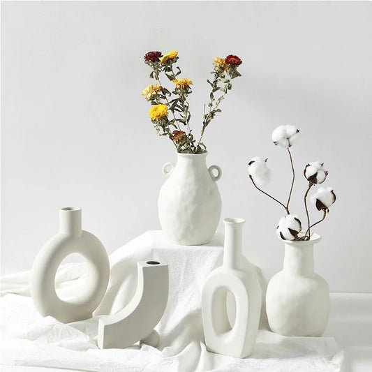 Nordic Ceramic Vase for Minimalist Home Decor