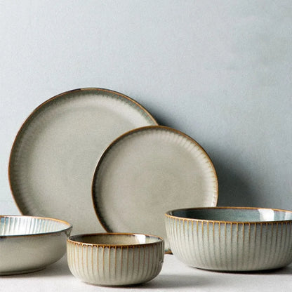 Japanese Style Ceramic Plates for Dining & Display
