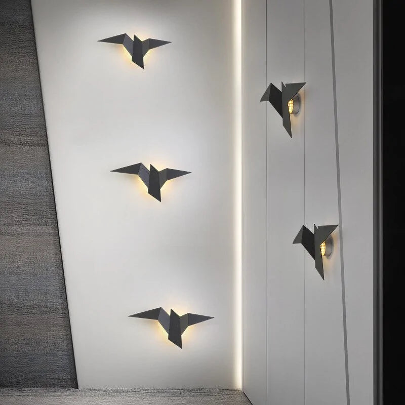 Nordic Iron Bird Wall Lamp for Ambient Lighting
