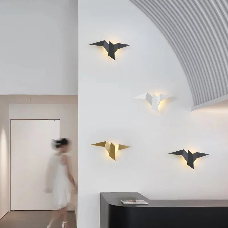 Nordic Iron Bird Wall Lamp for Ambient Lighting