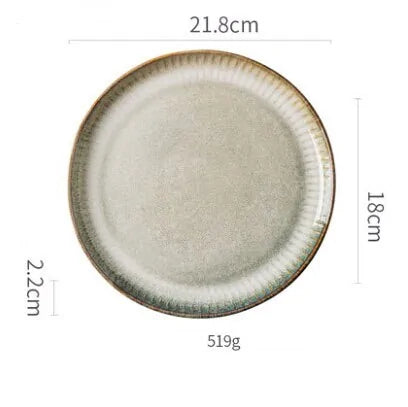 Japanese Style Ceramic Plates for Dining & Display